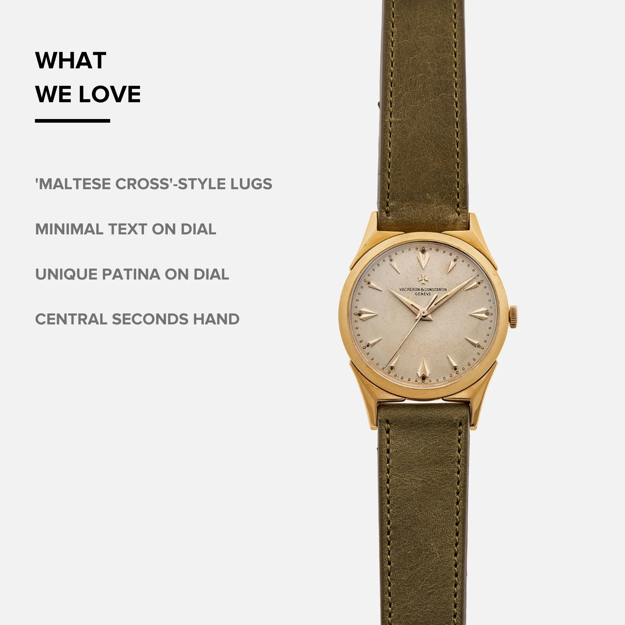 1950s Vacheron Constantin Dress Watch In 18k Yellow Gold