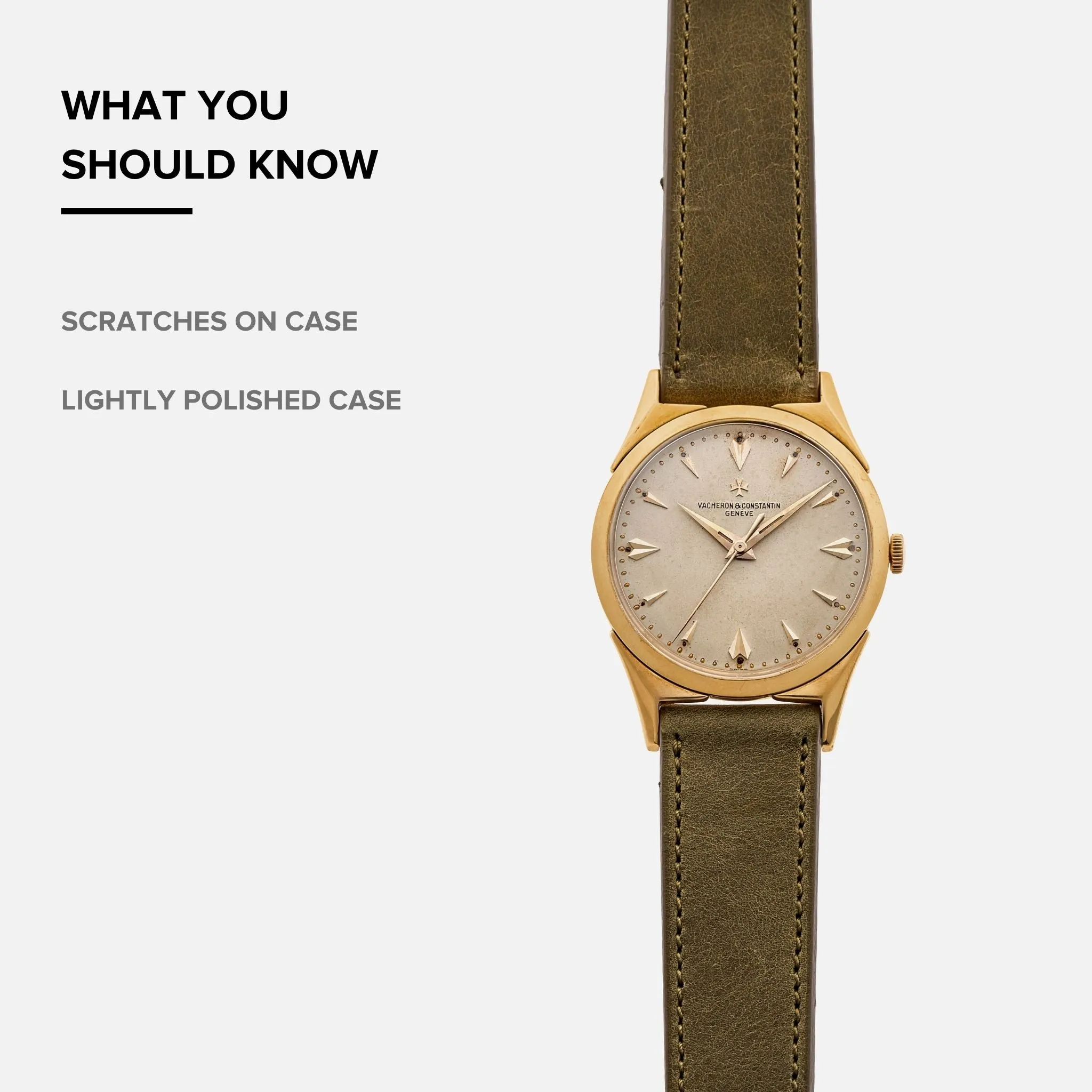 1950s Vacheron Constantin Dress Watch In 18k Yellow Gold