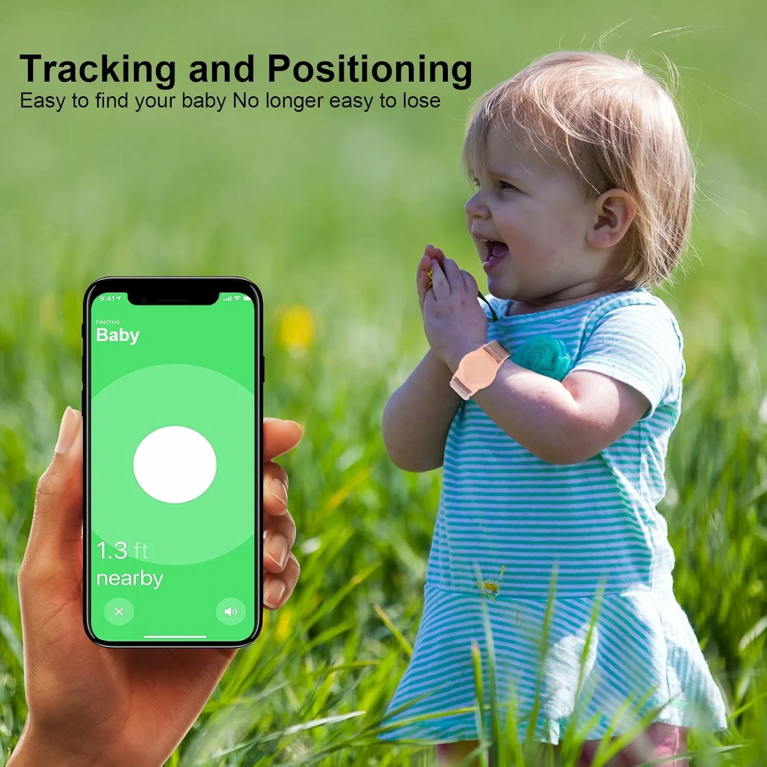 2 Pack Kids Wristband for AirTag, Nylon Watch Band GPS Tracker Holder Protective Case Compatible with Apple Air Tag, Adjustable Anti-lost Bracelet for Toddler Baby Children Elders