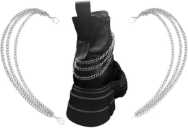 2PCS Shoe Charms Chain Shoelace Chains DIY Punk Shoe Accessories Decoration for Boot Sneaker Bag Handbags Pants Chain Keychain Cool Party for Girl Women