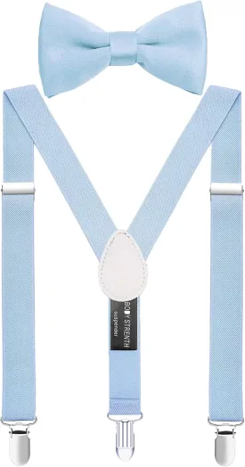 Boys' Men's Suspenders and Bow Tie Set Elastic Adjustable