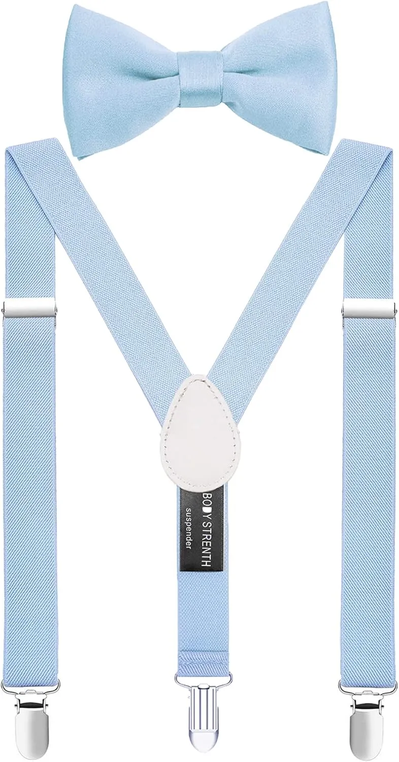 Boys' Men's Suspenders and Bow Tie Set Elastic Adjustable