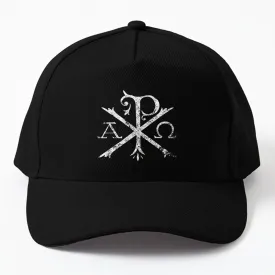 Christian Chi Rho Labarum Christogram Cross Faith Cap
