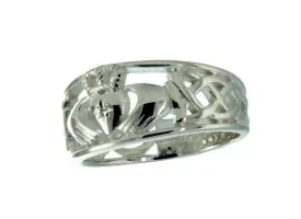 Claddagh Diamond Tapered Ring