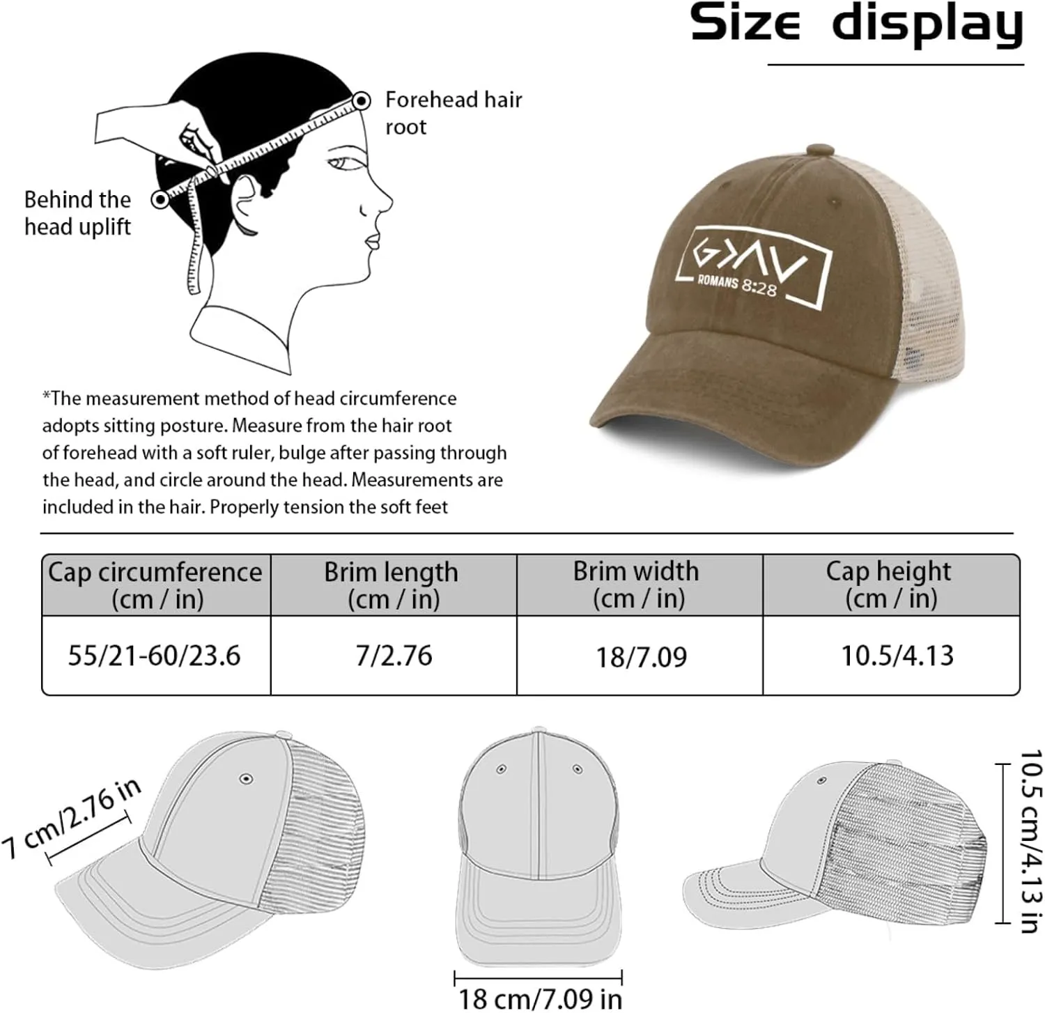 Dad Hat God is Greater Than The Highs and Lows Hat Trucker Hat Women Trendy Mesh Cap for Summer