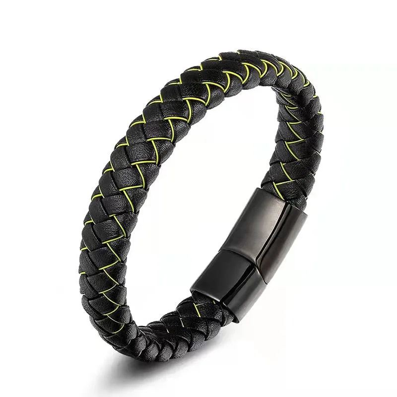 European and American Fashion Simple Style Handmade Microfiber Leather Bracelet