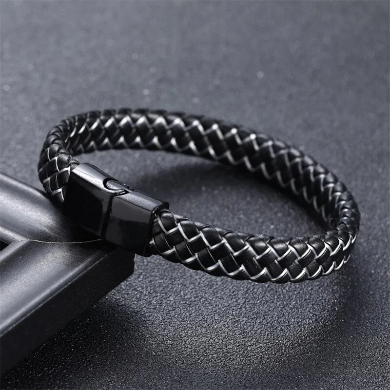 European and American Fashion Simple Style Handmade Microfiber Leather Bracelet