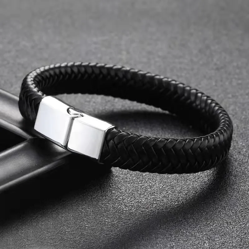 European and American Fashion Simple Style Handmade Microfiber Leather Bracelet
