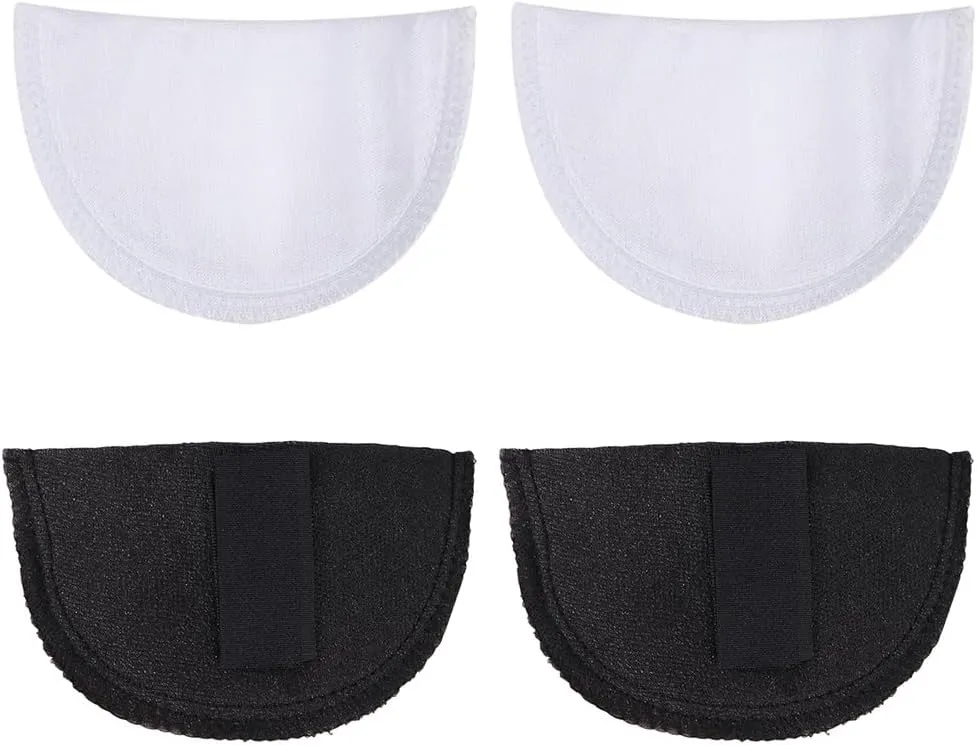 EXCEART 2 Pairs Shoulder Pad with Hook and Loop Tape Sponge Pad Covered Set- in Shoulder Pads Clothes Shoulder Pad Foam Knitwear Pad for Women Men Suit
