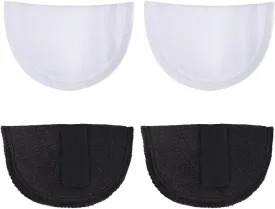 EXCEART 2 Pairs Shoulder Pad with Hook and Loop Tape Sponge Pad Covered Set- in Shoulder Pads Clothes Shoulder Pad Foam Knitwear Pad for Women Men Suit