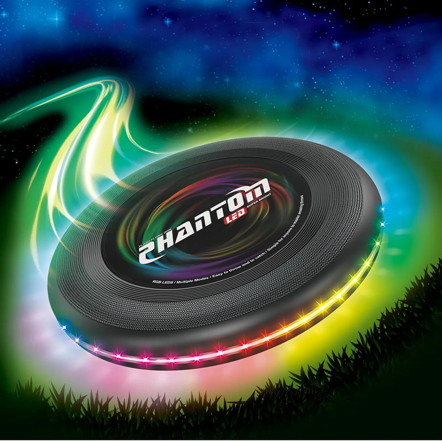 Flying Disc with Million LED Colors, 13 Lighting Modes 35 Bright LED Waterproof Flying Ring, Camping for Kids Teens Adults Boys Girls, Perfect for Ages 6 , Gift for Kids