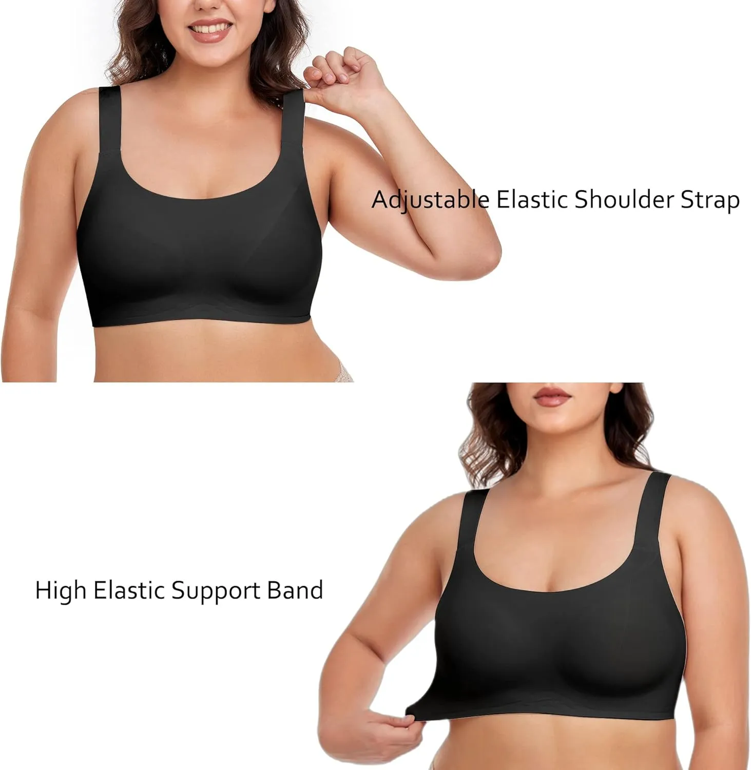Gailife Womens Wireless Push Up Bras for Women No Underwire Seamless Full Coverage Supportive T Shirt Everyday Bras