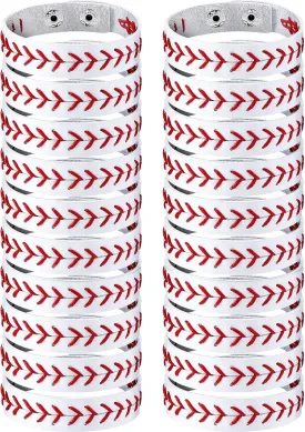 Genuine Leather Baseball Bracelet - Unisex Wristband for Men, Women, Ideal Gift for Baseball Players and Sports Teams