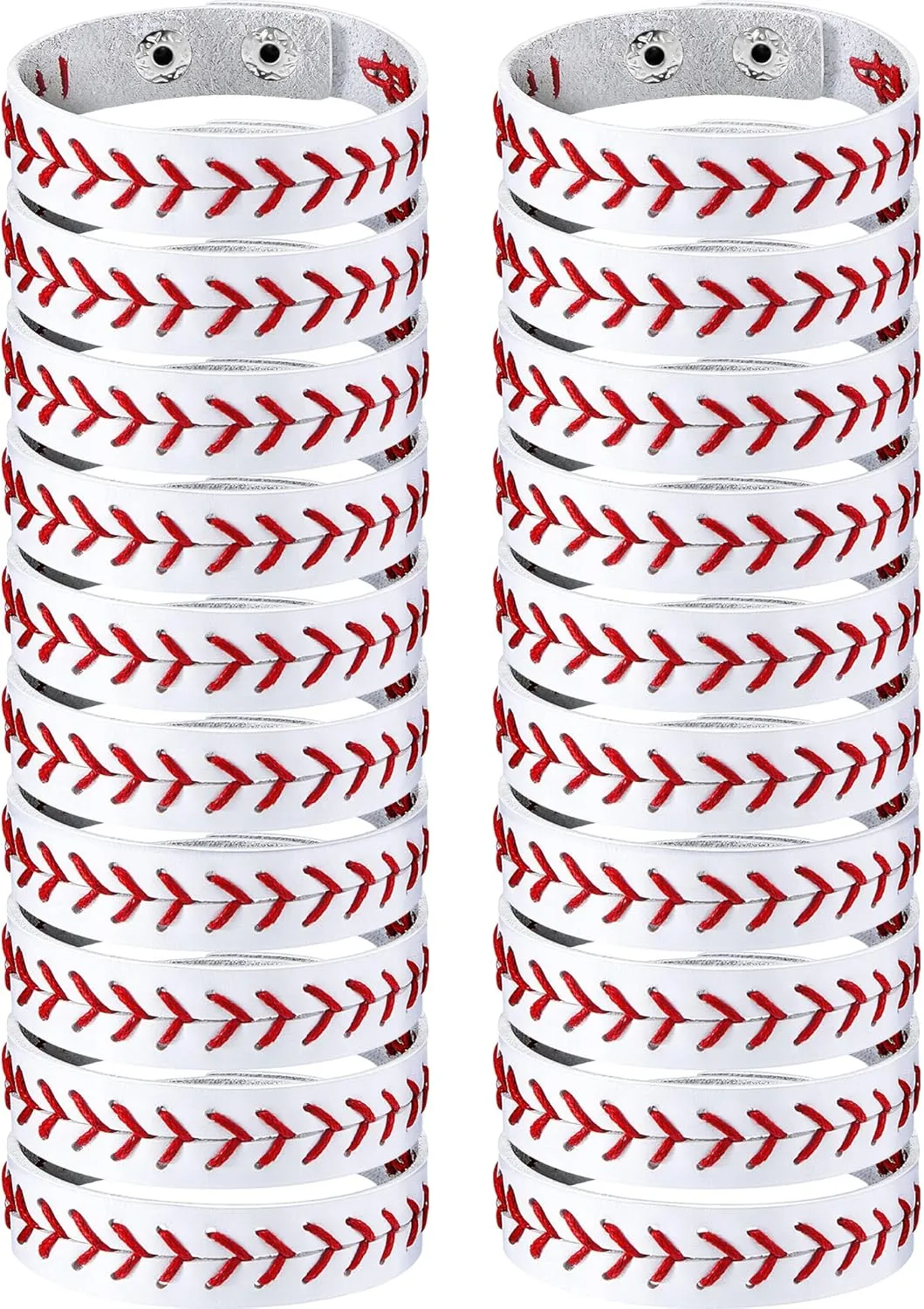 Genuine Leather Baseball Bracelet - Unisex Wristband for Men, Women, Ideal Gift for Baseball Players and Sports Teams