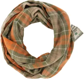 GERINLY Leopard Pocket Scarf for Women Warm Travel Zip Infinity Scarf for Winter