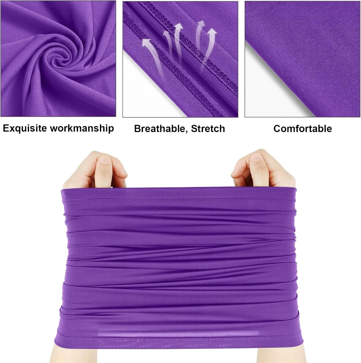 Geyoga 6 Pieces Summer UV Protection Cooling Neck Gaiter Face Clothing Neck Gaiter Mask Scarf Sunscreen Breathable Bandana