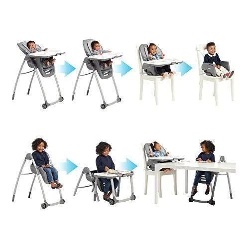 Graco Table2Table Premier Fold 7 in 1 Convertible High Chair | Converts to Dining Booster Seat, Kids Table and More, Landry