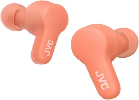 JVC Gumy True Wireless Earbuds, Bluetooth 5.3, Charging Case, 24-Hour Playback, IPX4 Water Resistant, Comfortable Secure Fit with XS/S/M/L Earpieces, Built-in Mic for Calls, iPhone/Android/PC - HAA7T2