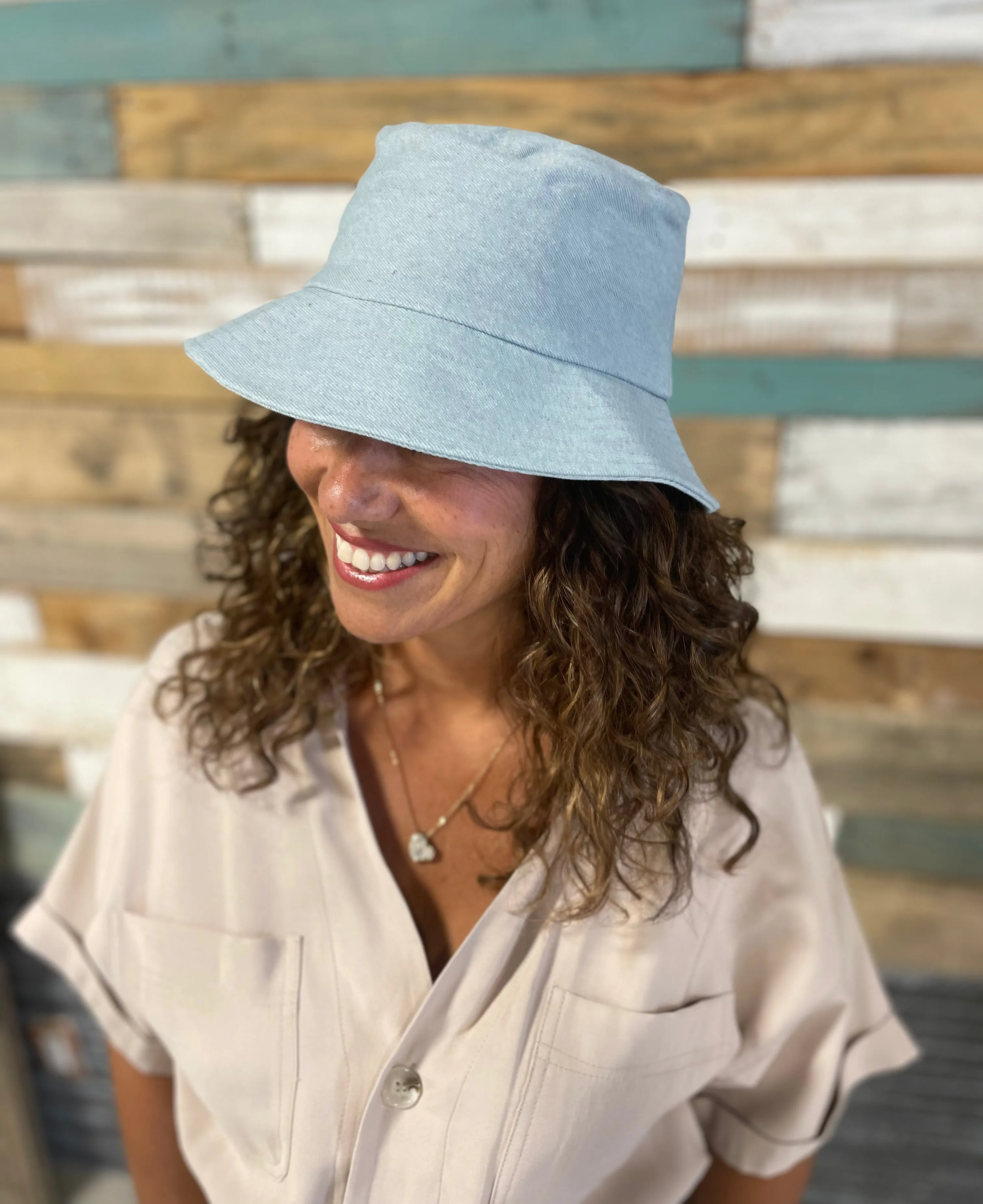 Light Blue Denim Bucket Hat
