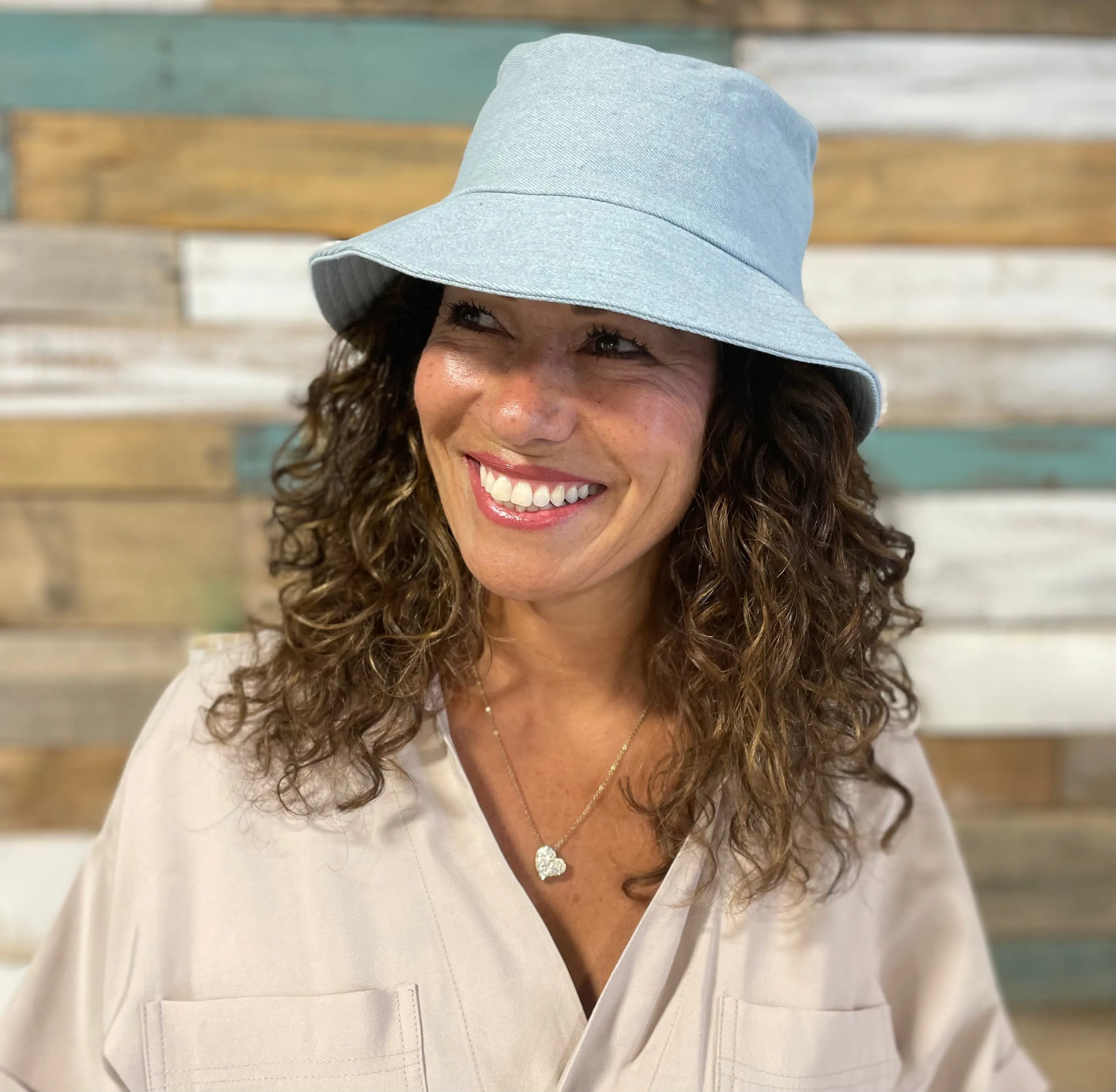 Light Blue Denim Bucket Hat
