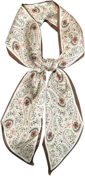 Livrerpi Silk Feeling Head Scarf Fashion Satin Hair Scarf Square Long Scarves for Women Gifts