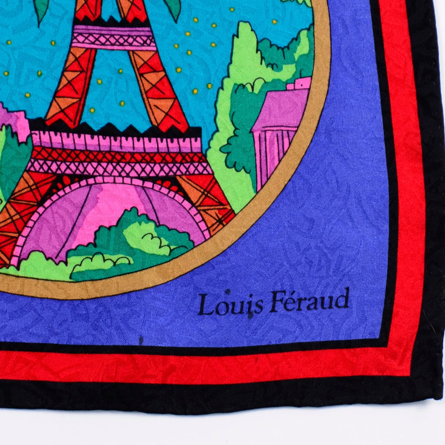 Louis Feraud Vintage Jeu de la Mode Couture Fashion Filmstrip Silk Scarf