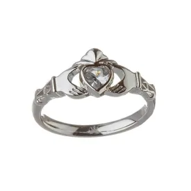 March Birthstone Claddagh Ring