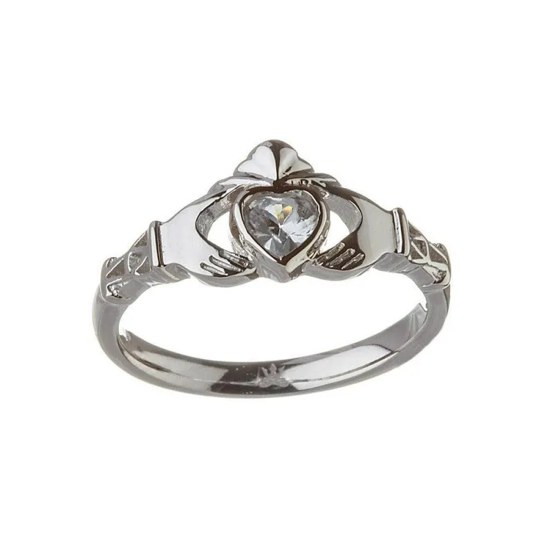 March Birthstone Claddagh Ring