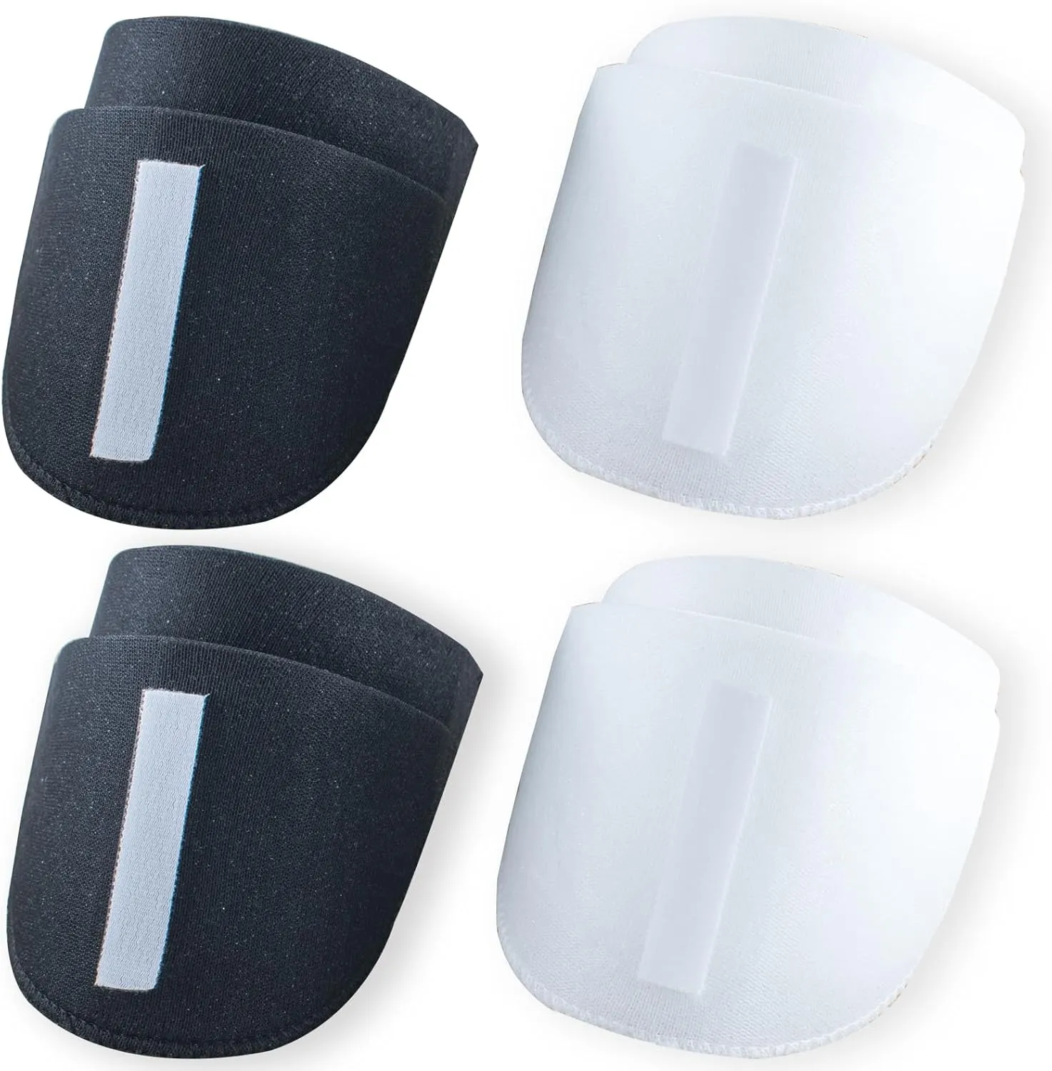 MiDube Thickness 2cm / 0.78inch Foam Shoulder Pads Set Polyester Pad for Women Men Teens Sewing Accessories Clothes Set-in Shoulder Pads White and Black 2 Pairs