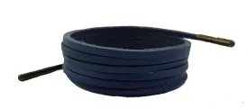 Navy leather Shoelaces deluxe 3 mm Square
