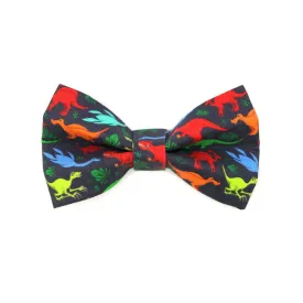 Pet Bow Tie - "Dinosaurus Rex" - Colorful Dinosaur Cat Bow Tie / For Cats   Small Dogs (One Size)