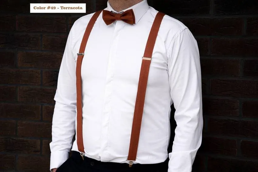 Piggy Pink Linen Bow Tie - A Charming Accessory for Weddings and Groomsmen