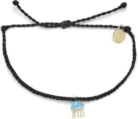 Pura Vida Silver or Gold Jellyfish Bracelet - 100% Waterproof, Adjustable Band - Plated Brand Charm