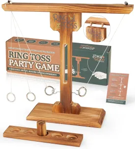 Ring Toss Game for Adults, 3-Second Instant Assembly Hook and Ring Game with Sturdy Structure, XL Size(15.8 X 15) Indoor Outdoor Holiday Party Games, Fun Family Games for Backyard, Camping, Beach