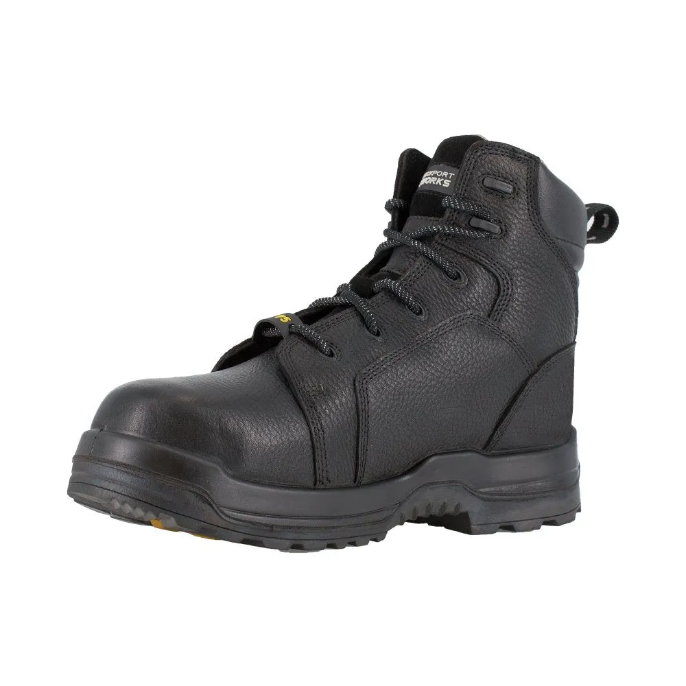 Rockport 6" Lace To Toe Men's Work Boot Composite Toe More Energy Rk6465 In Black