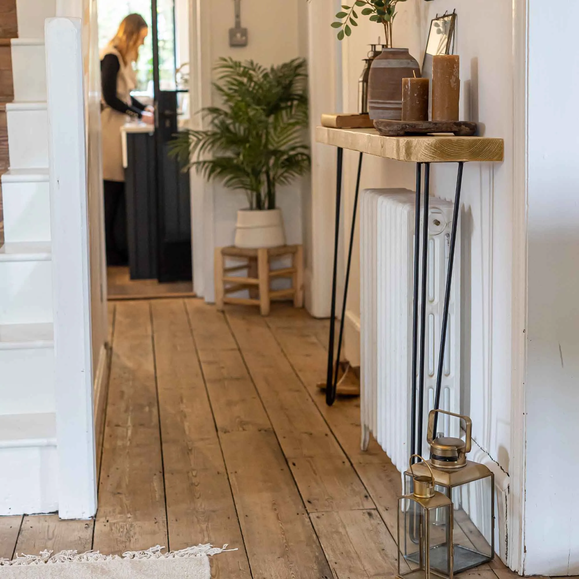 Rustic Console Table | Hairpin Legs