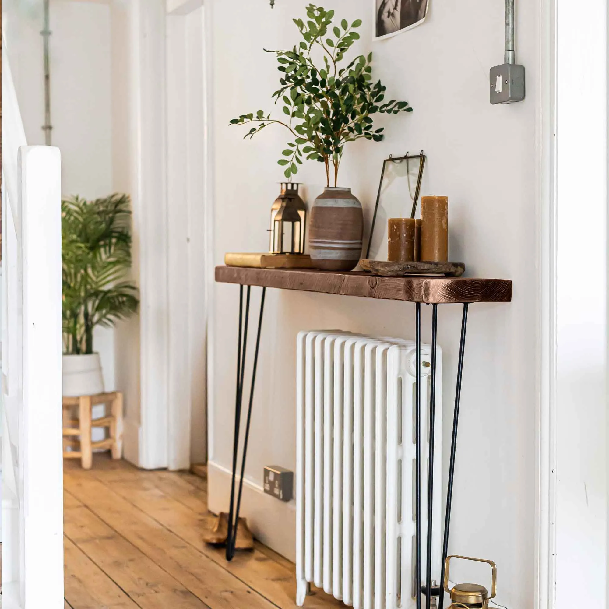 Rustic Console Table | Hairpin Legs