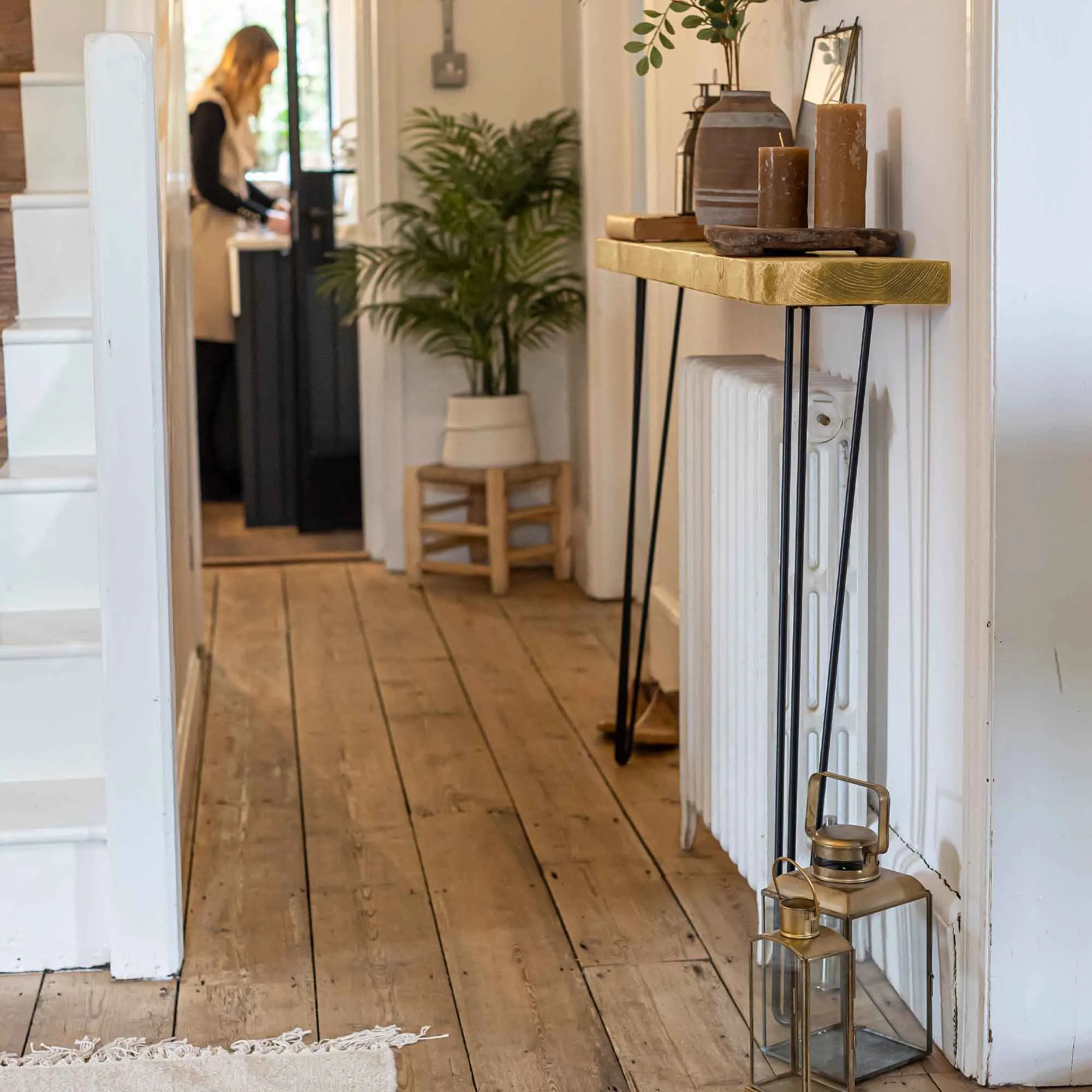 Rustic Console Table | Hairpin Legs