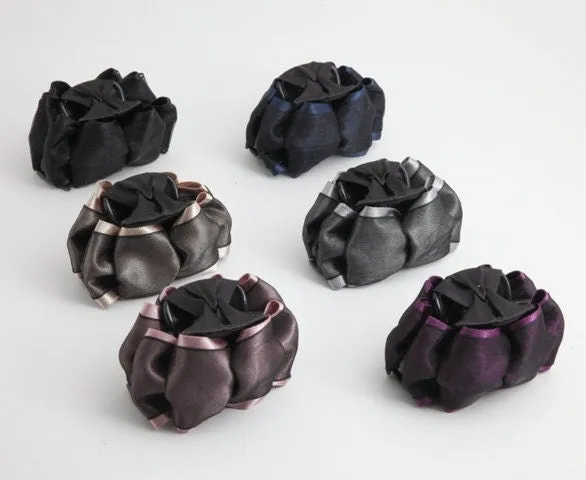 Satin flat Bow Mesh Wrap Flat Style Hair Jaw Claw Clip Women Hair Accessories