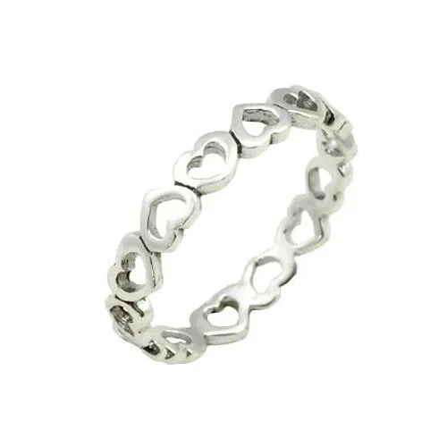 Silver Ring - Elegant Hearts Promise Ring