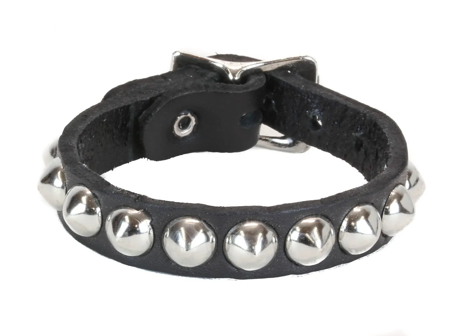 Skinny Conical Studded Leather Bracelet