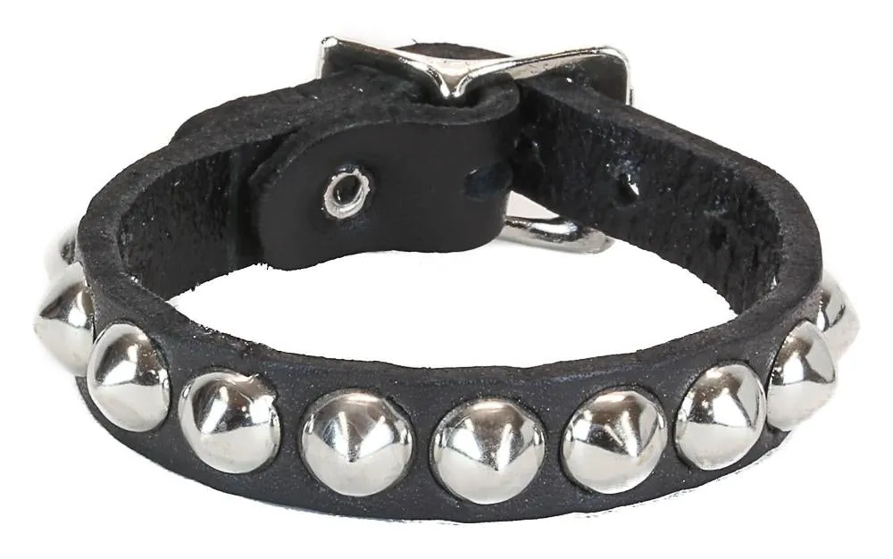 Skinny Conical Studded Leather Bracelet