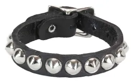 Skinny Conical Studded Leather Bracelet