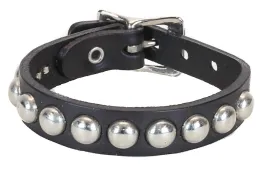 Skinny Round Studded Leather Bracelet