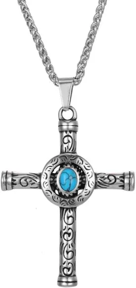 Stainless Steel Mens Cross Necklaces/Anchor Necklace/Dog Tags Pendant Necklace for Men Women Jewelry Gift
