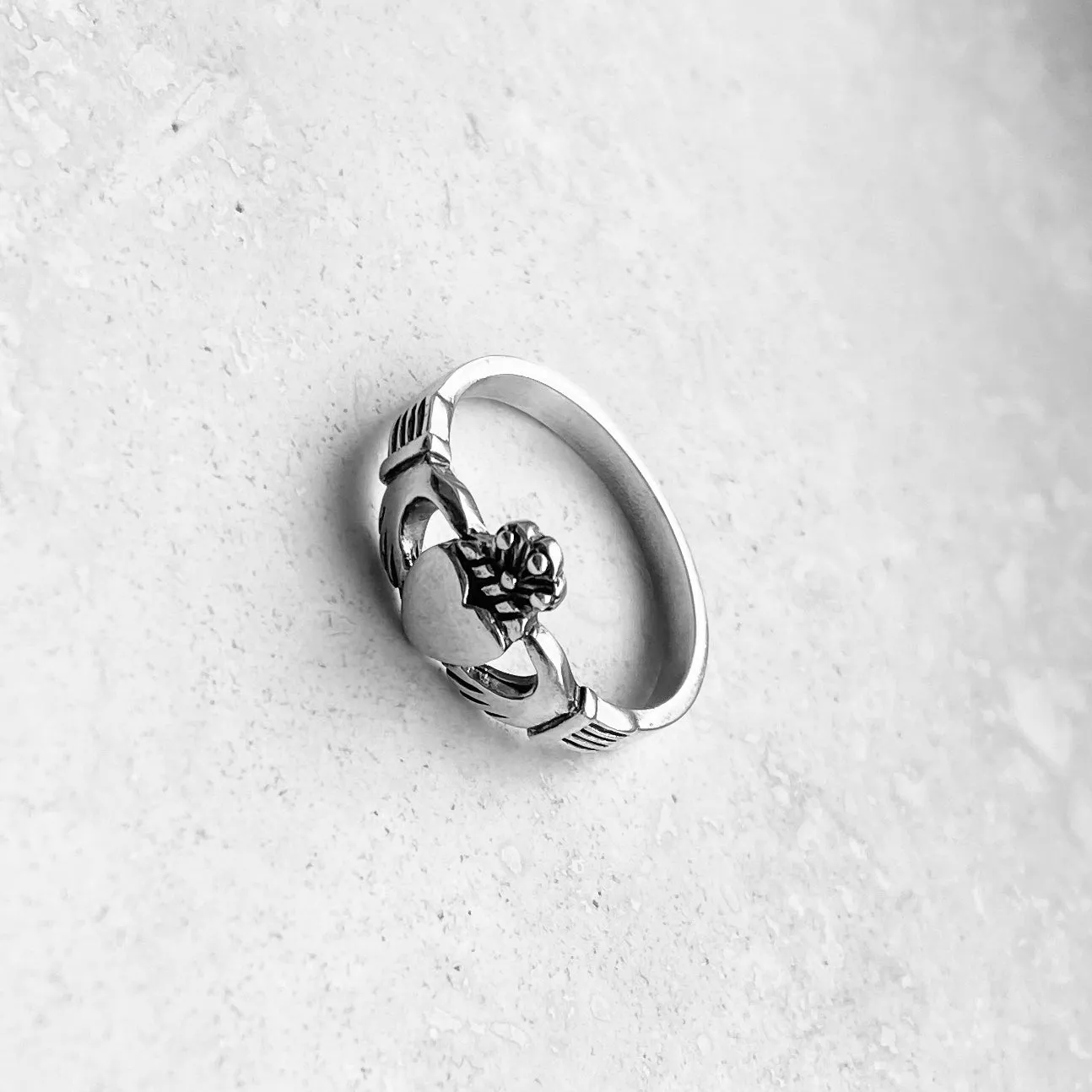 Sterling Silver Claddagh Heart Ring, Friendship Ring, Claddagh Ring, Irish Ring, Silver Ring