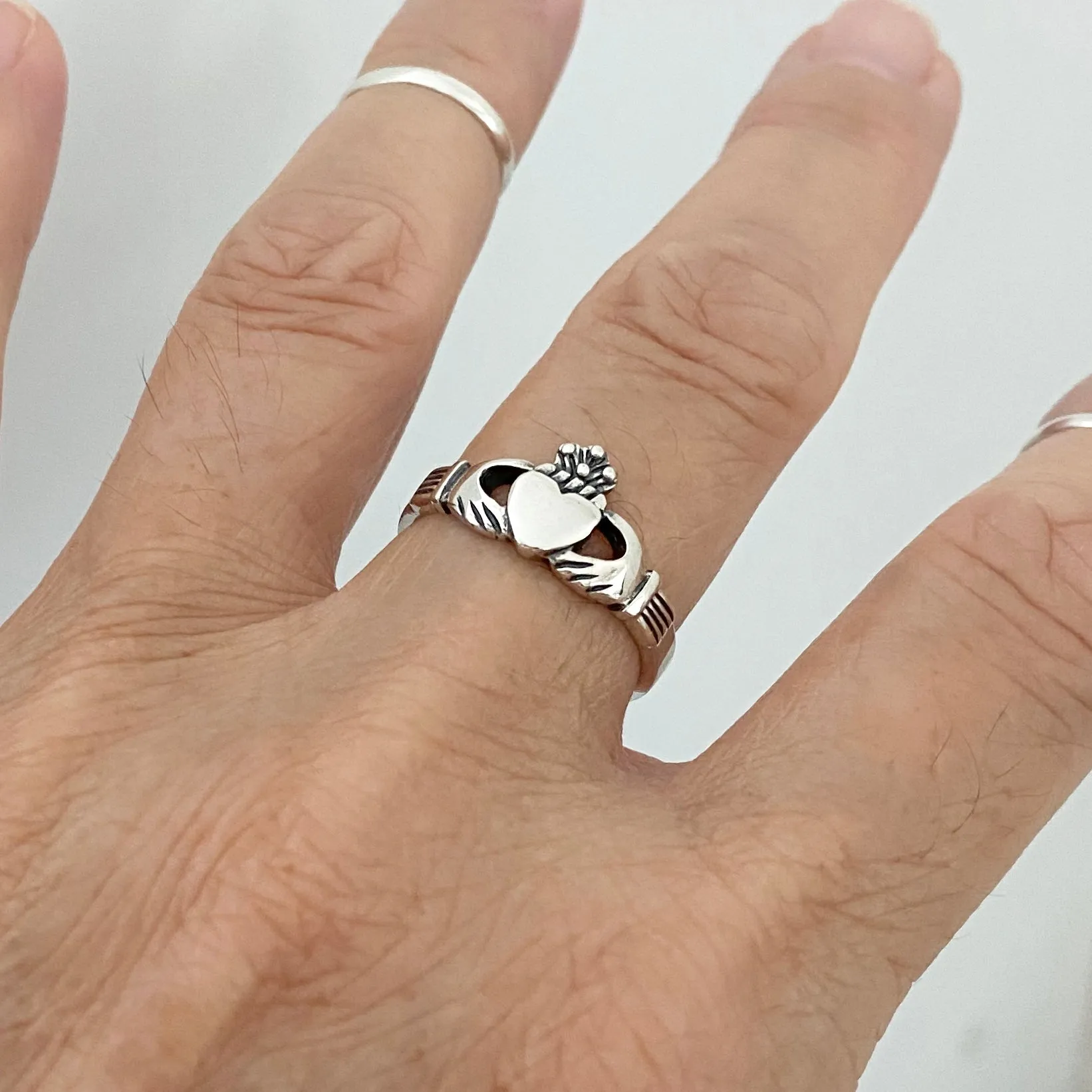 Sterling Silver Claddagh Heart Ring, Friendship Ring, Claddagh Ring, Irish Ring, Silver Ring
