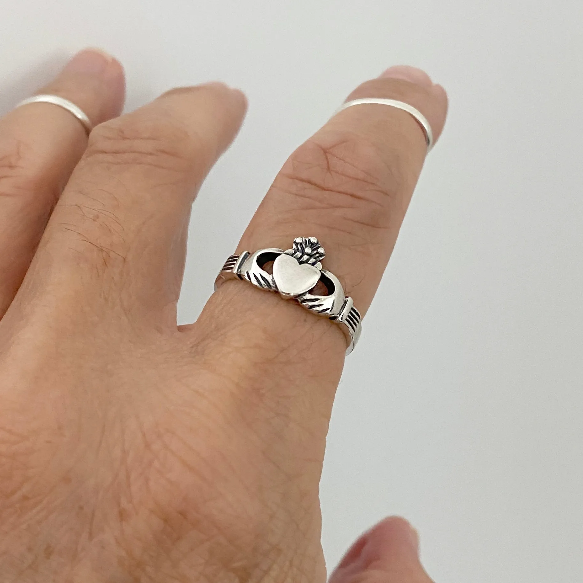 Sterling Silver Claddagh Heart Ring, Friendship Ring, Claddagh Ring, Irish Ring, Silver Ring