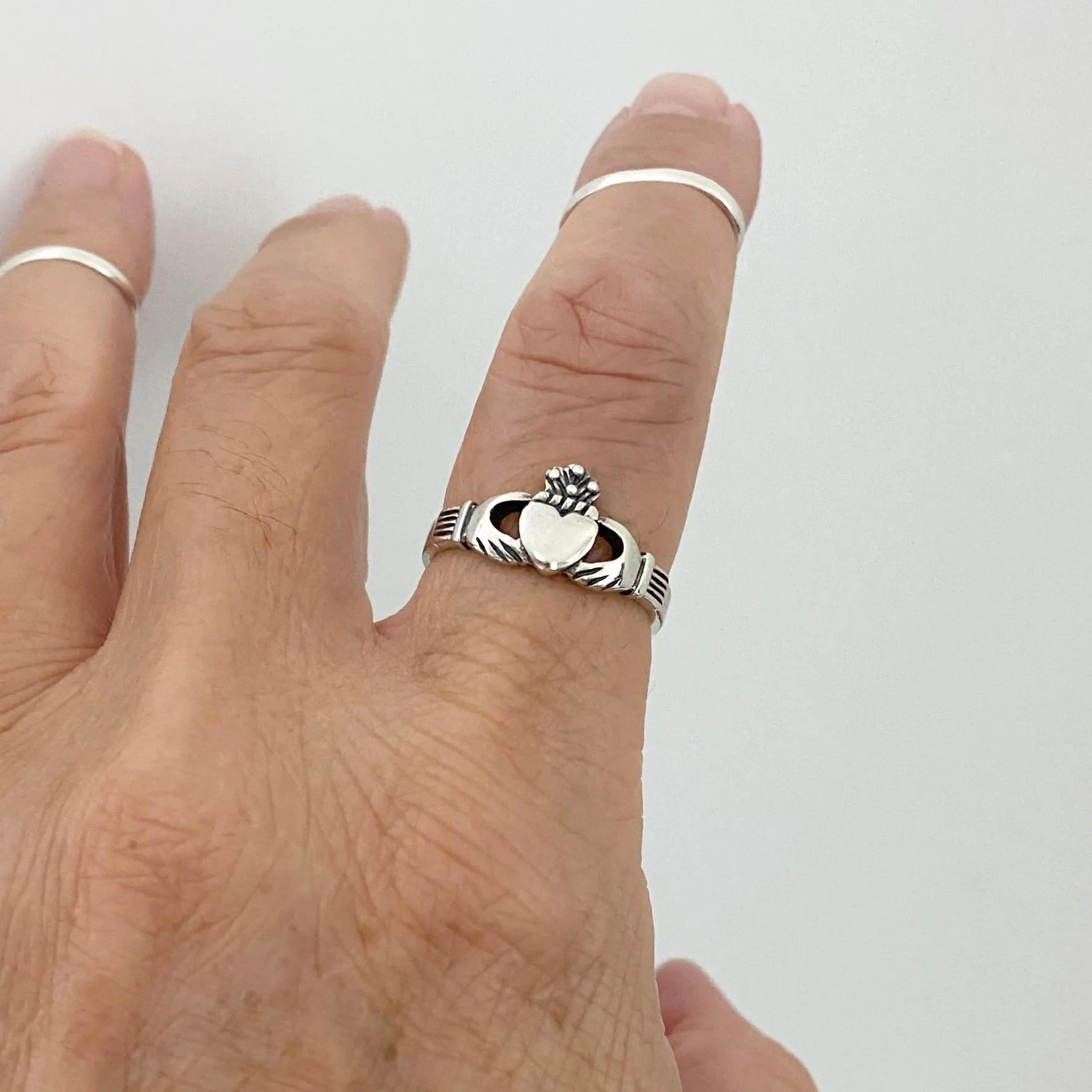 Sterling Silver Claddagh Heart Ring, Friendship Ring, Claddagh Ring, Irish Ring, Silver Ring
