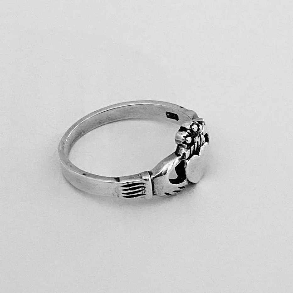 Sterling Silver Claddagh Heart Ring, Friendship Ring, Claddagh Ring, Irish Ring, Silver Ring
